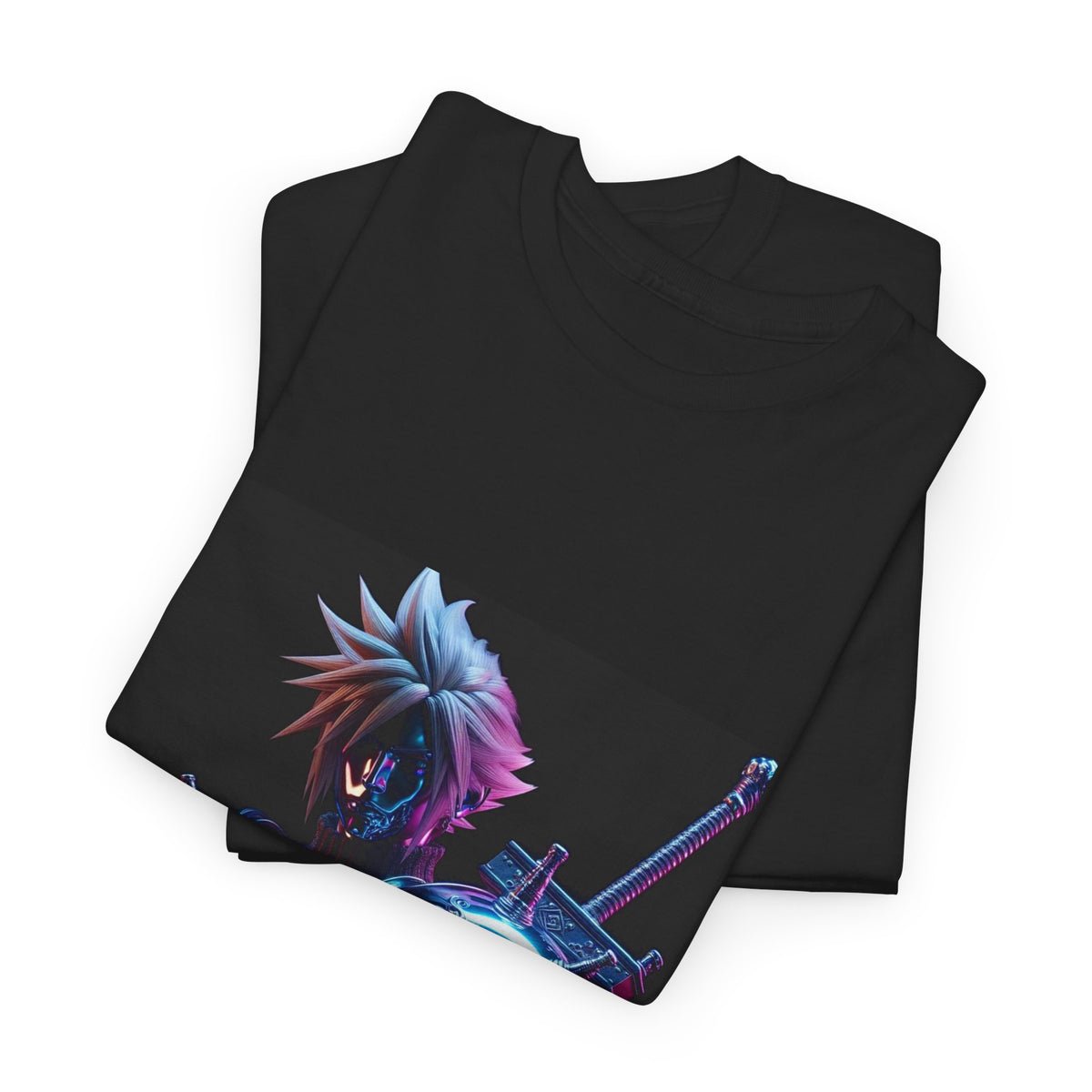 Cyberpunk Warrior With Spiked Hair Tee