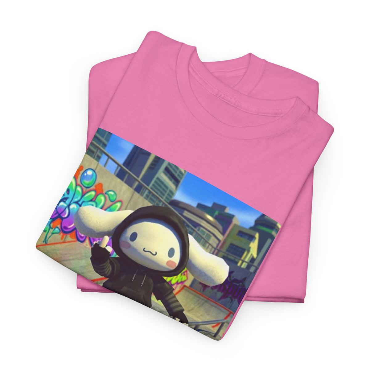 Edgy Cinnamoroll Skater Flipping Off Tee