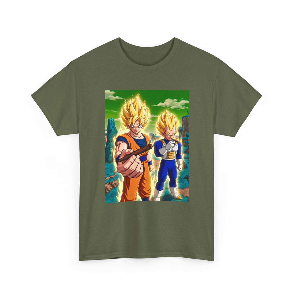 Goku and Vegeta Powering Up With Blunts