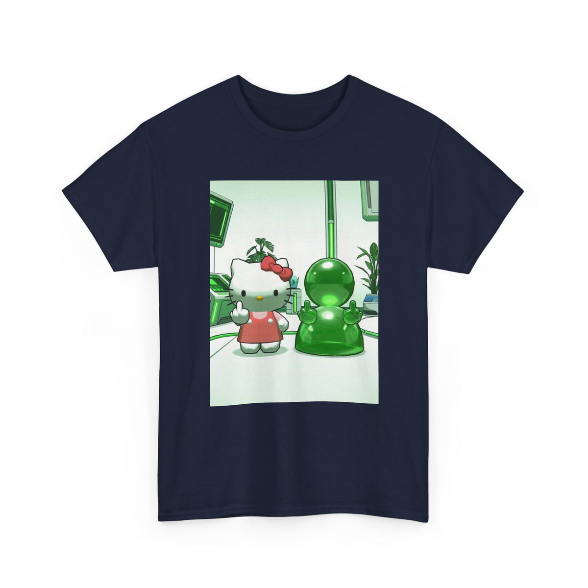 Hello Kitty And Blob Giving The Finger Tee