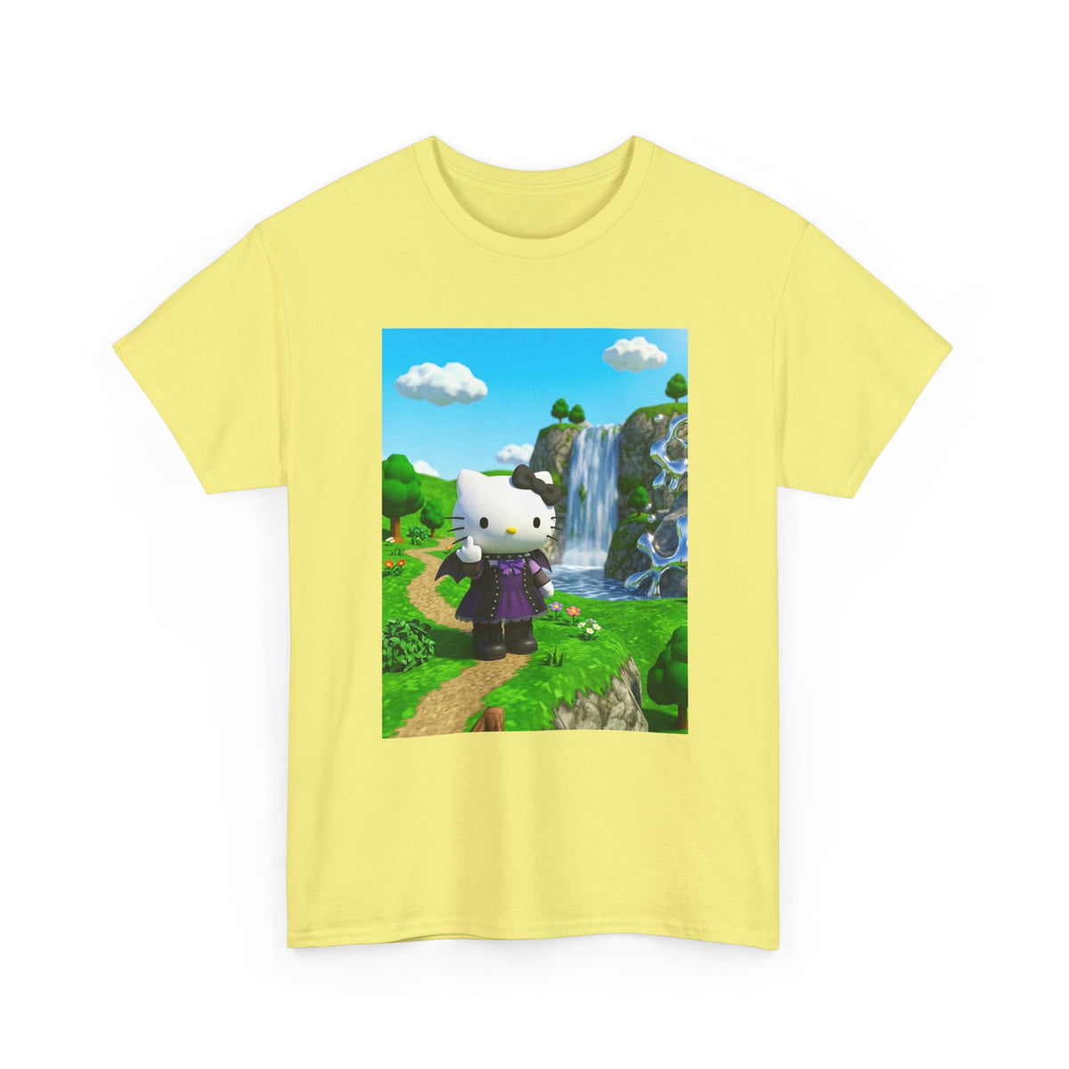 Goth Kitty Flipping Bird In Nature