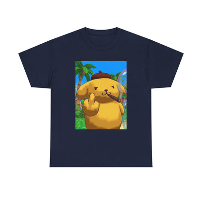 Pompompurin Smoking Blunt Flipping Bird Tee