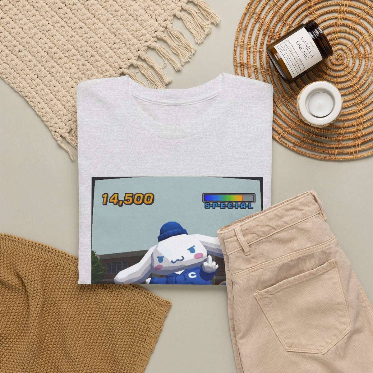 Cinnamoroll Skater Flipping The Bird Tee