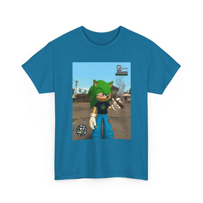 Green Hedgehog Smoking Blunt In San Andreas Tee
