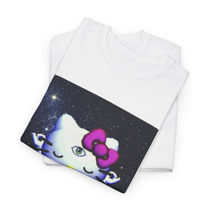 Third Eye Kitty Meditating In Space Tee