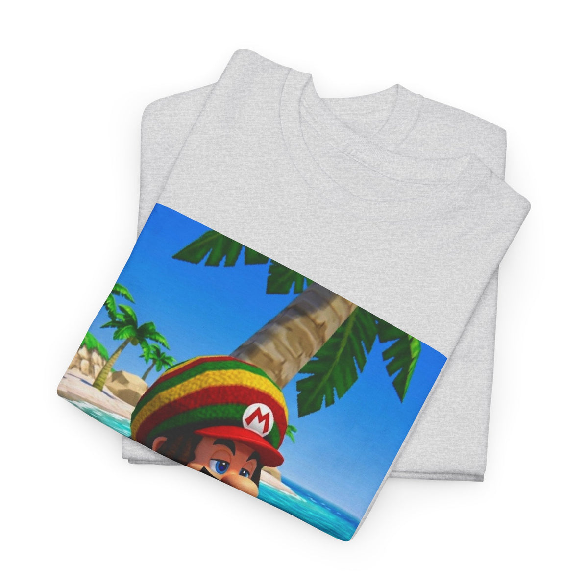 Rasta Mario Chilling On Beach Tee