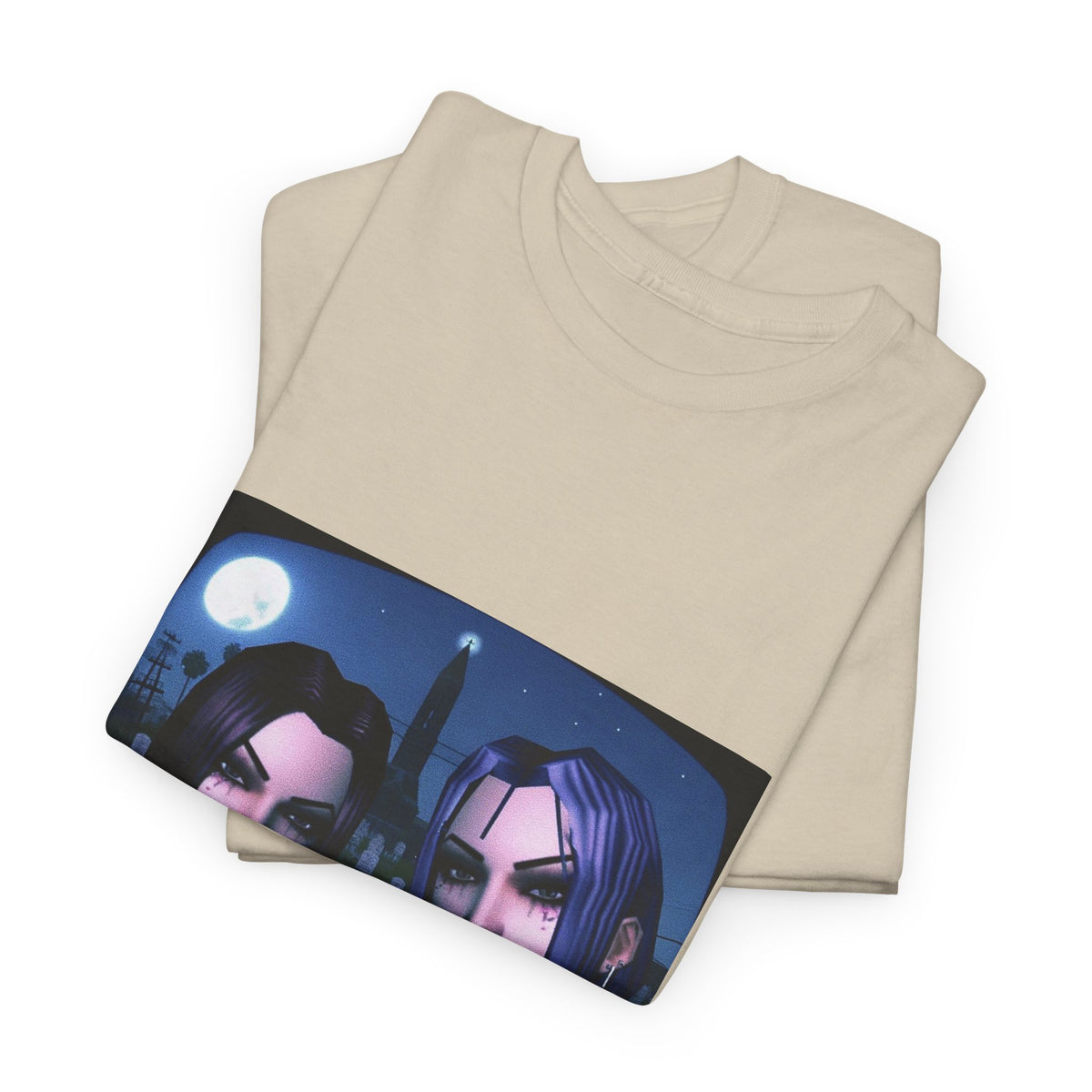 Gothic Gals Smoking In Cemetery Tee