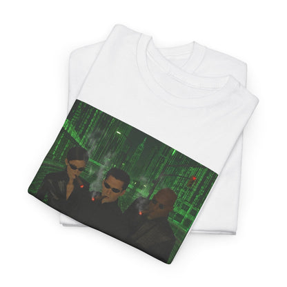 Neo, Trinity, Morpheus Smoking In The Matrix