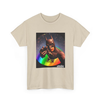 Batman Giving Finger Over Rainbow City