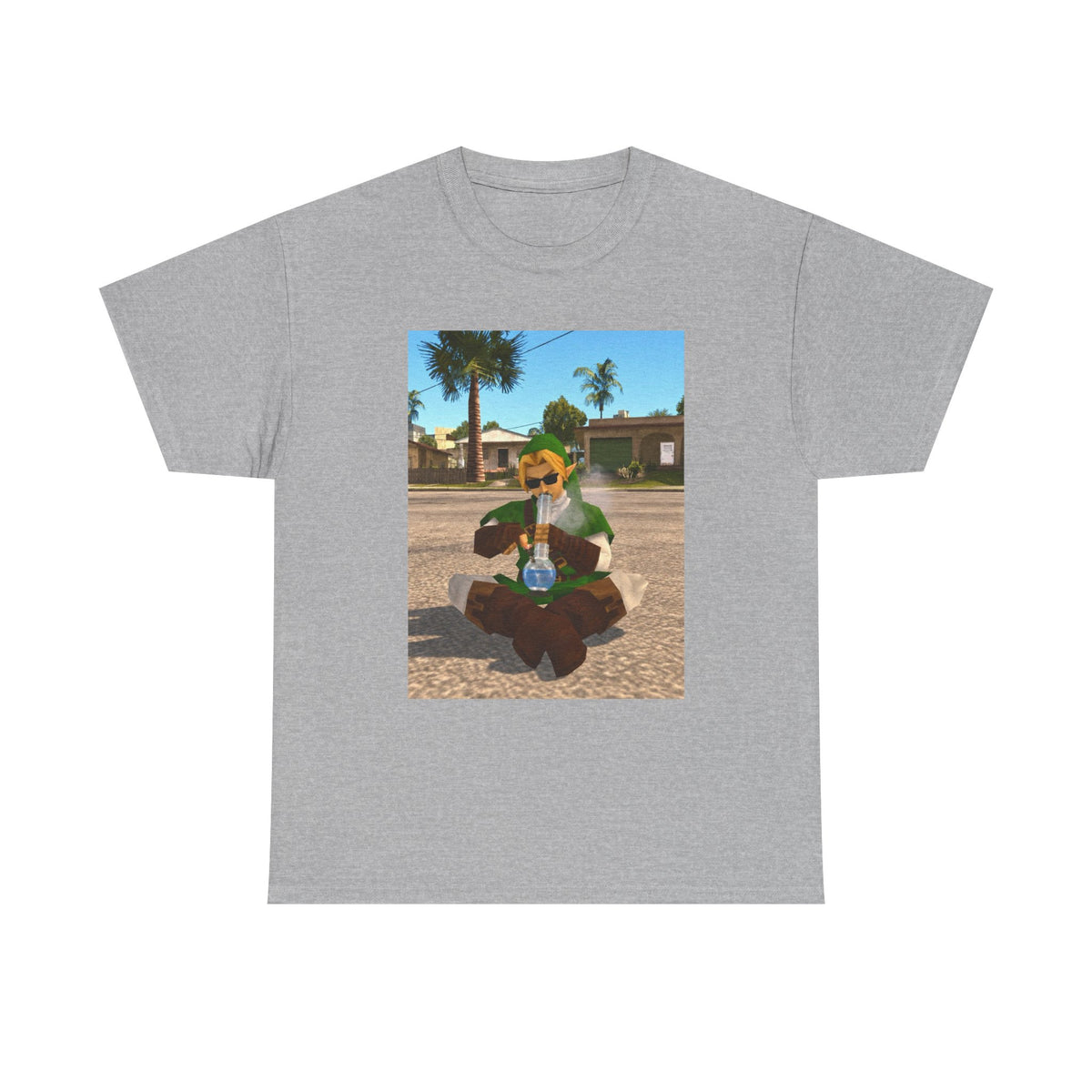Stoner Link Taking A Bong Hit Tee