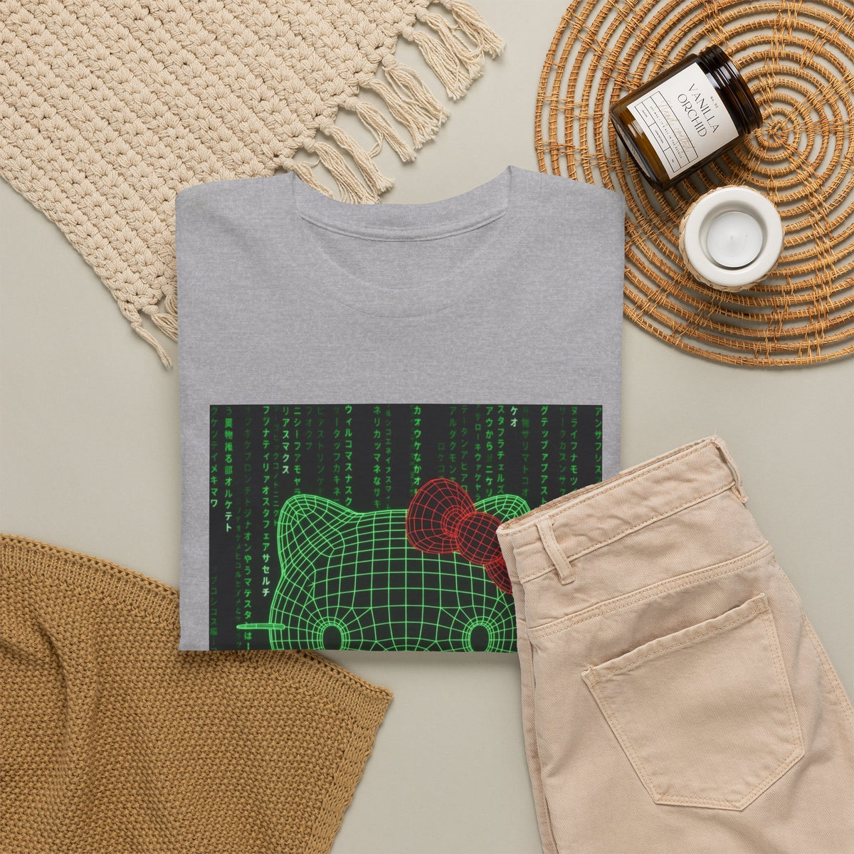 Cyber Hello Kitty Flips The Bird Tee