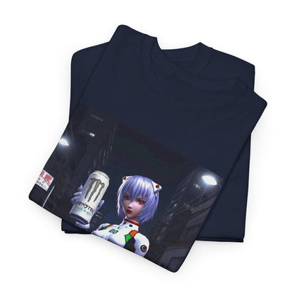Rei Ayanami Holds Monster Energy In City