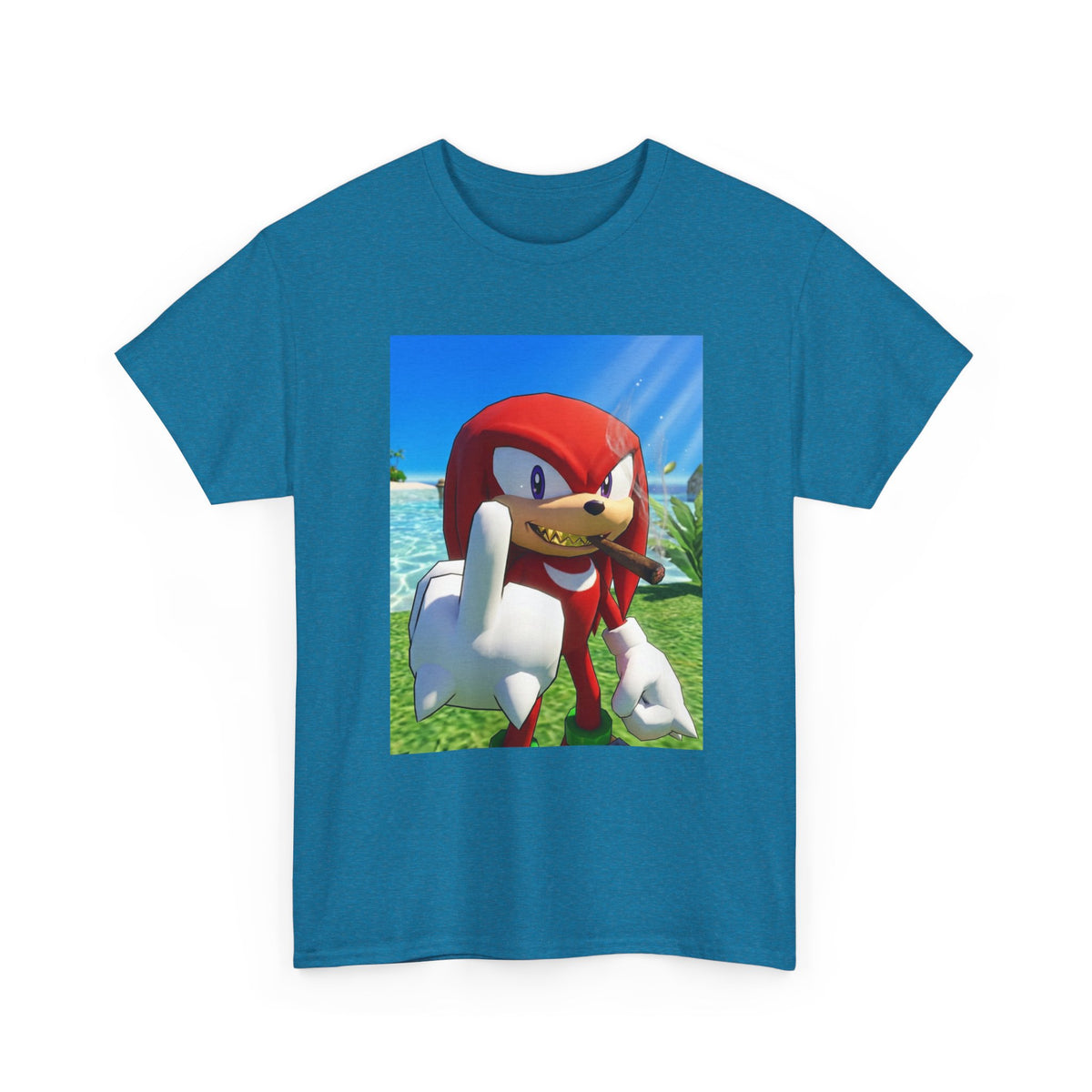 Knuckles Smoking Cigar On Tropical Beach