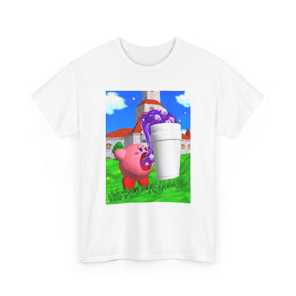 Kirby Sipping Lean In Mushroom Kingdom Tee