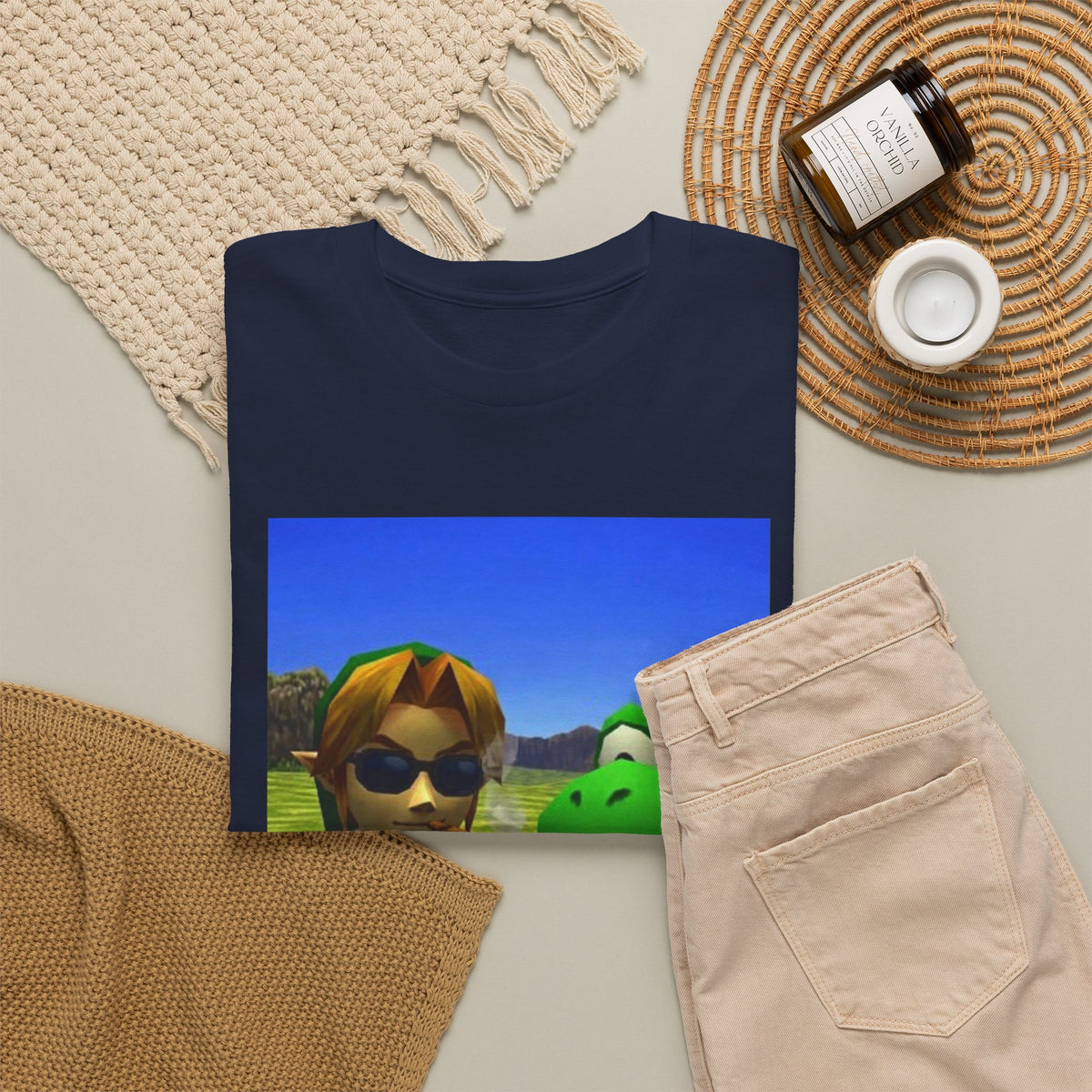 Link And Yoshi Smoking With Attitude Tee