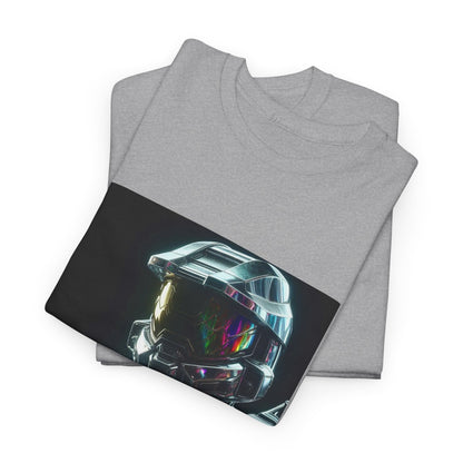 Chrome Cybernetic Commander With Rainbow Visor