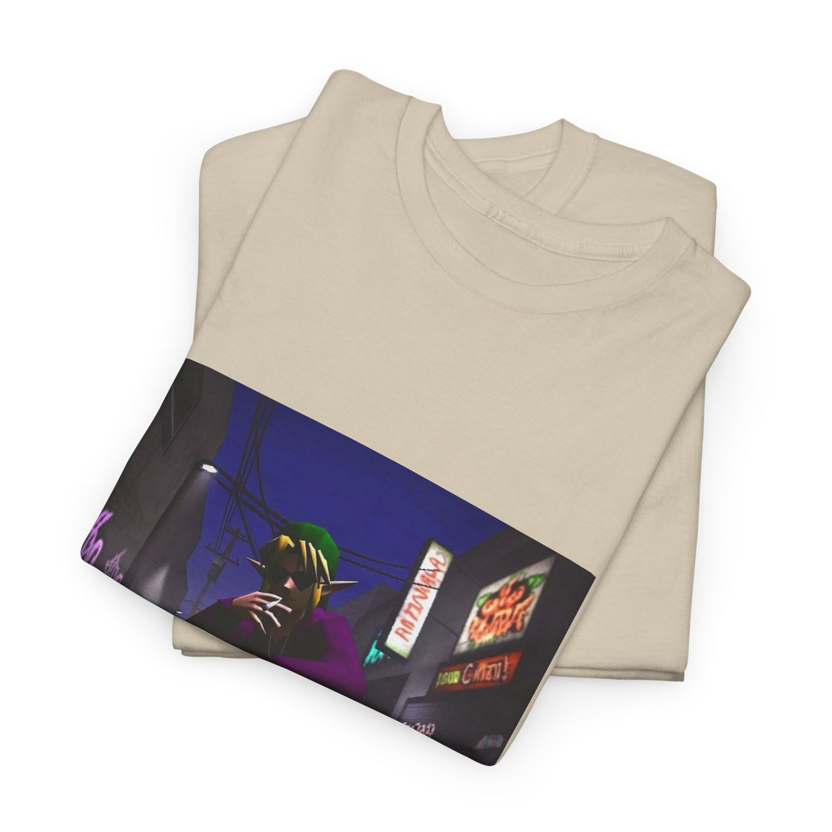Skater Link Smoking In Neon Alley Tee (Design 8)