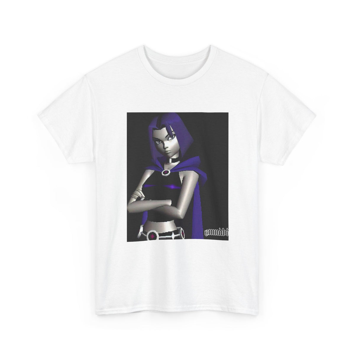 Pixelated Raven Standing Arms Crossed Tee