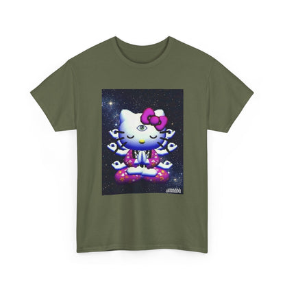 Third Eye Kitty Meditating In Space Tee