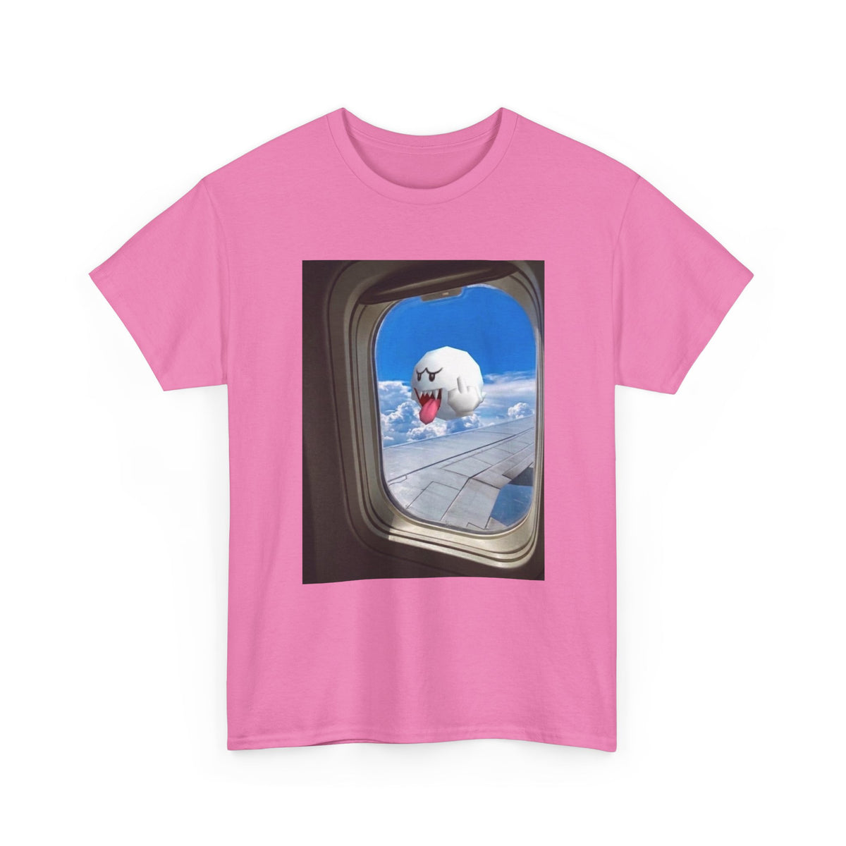 Boo Flipping Off Airplane Window Tee