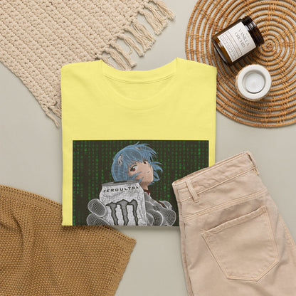 Rei Ayanami Holding Monster Energy Wireframe Tee