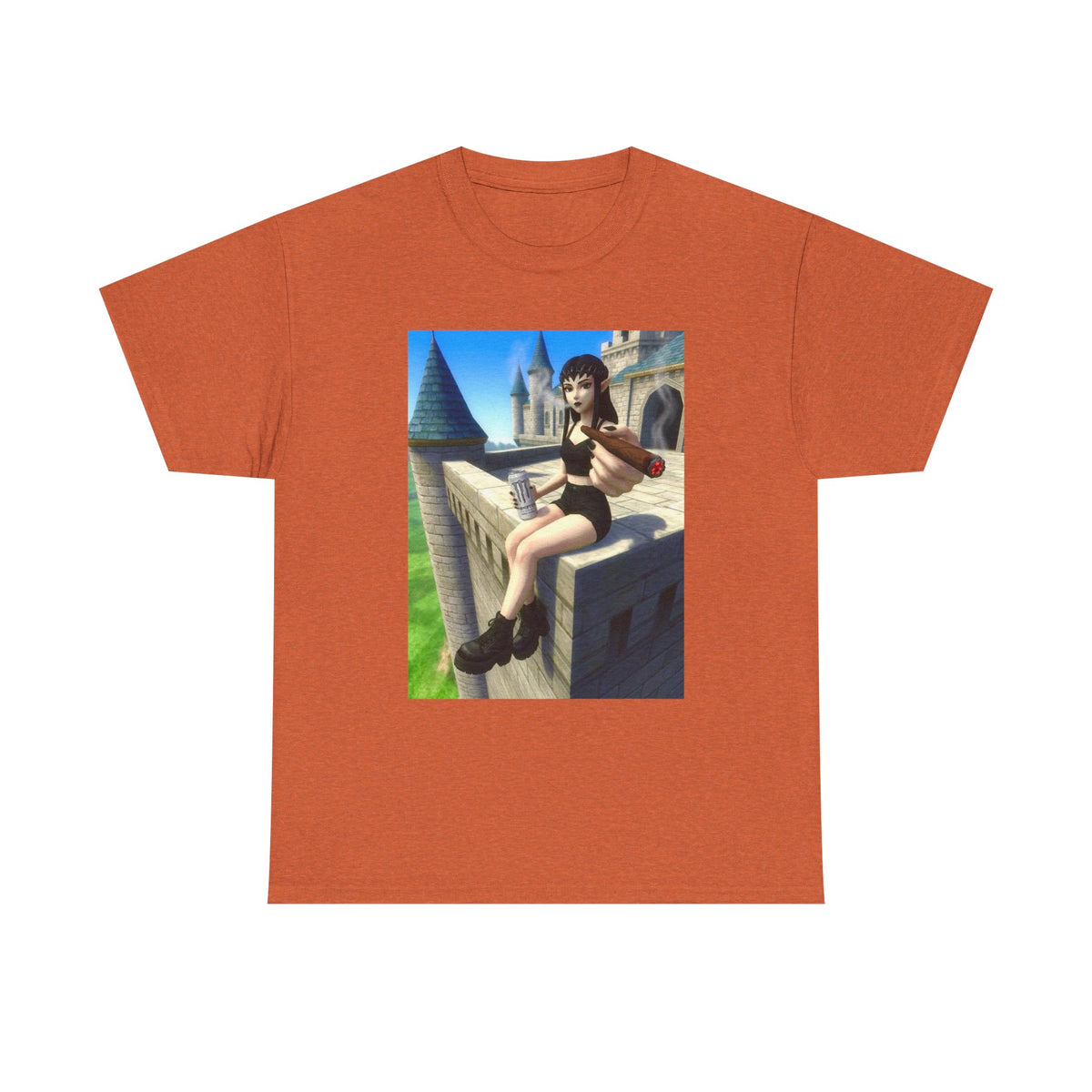 Elf Babe Chilling With Cigar And Drink Tee