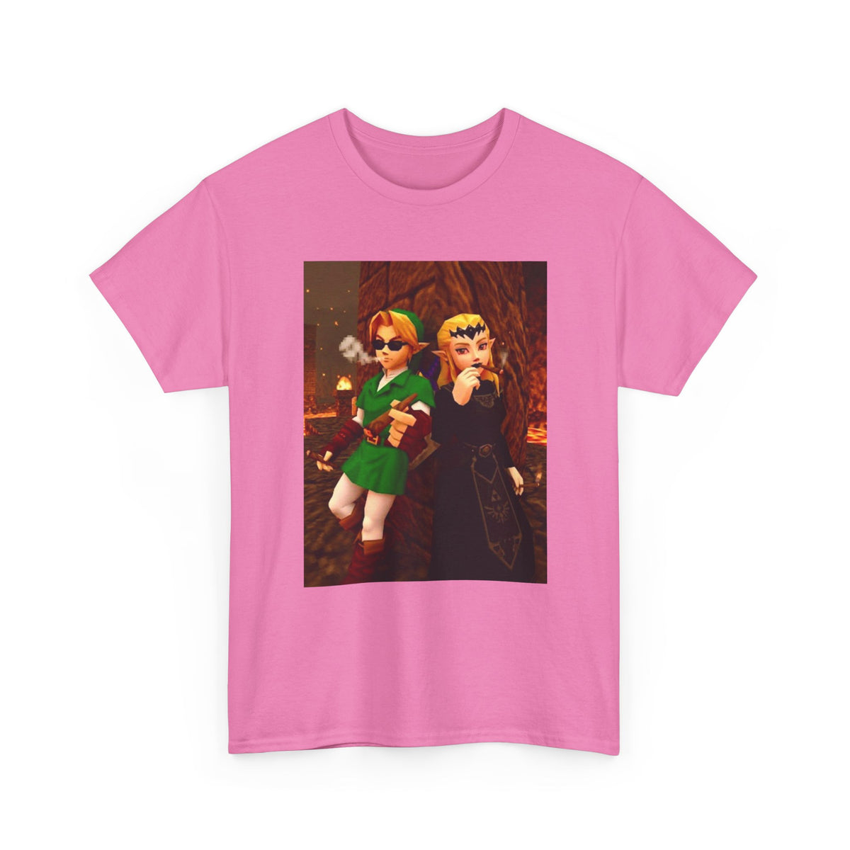 Link and Zelda Chillin' With Cigars Tee