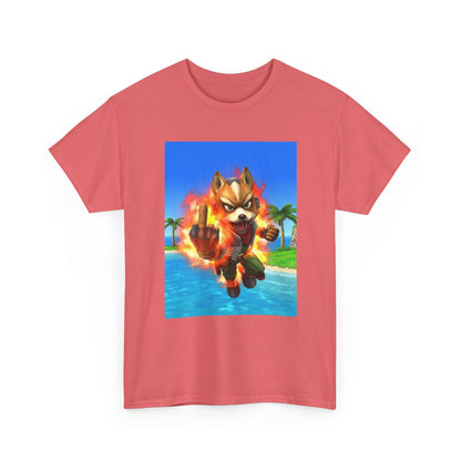 Fiery Fox Middle Finger Beach Tee