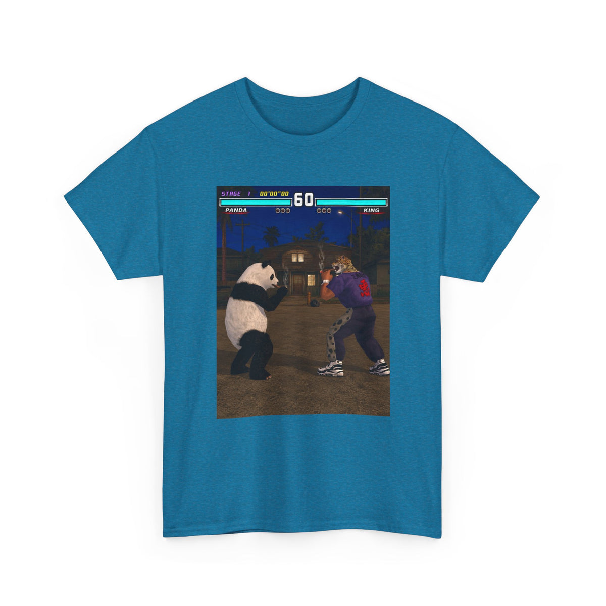 Panda And King Smoking Cigars Street Fight Tee