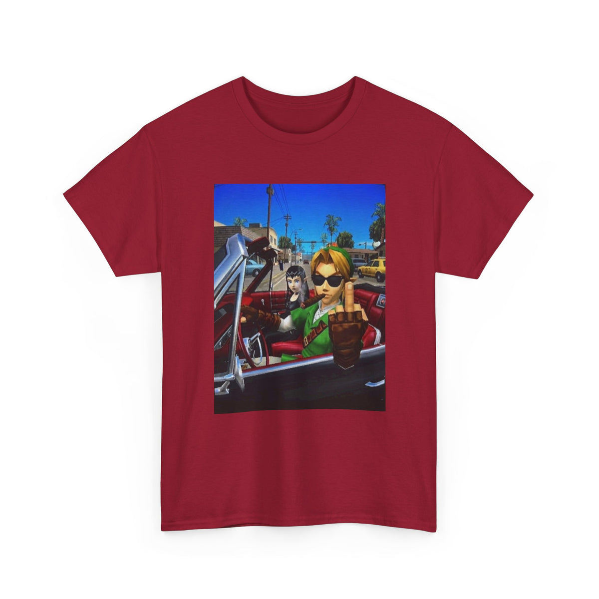 Link Flipping The Bird In Convertible Tee