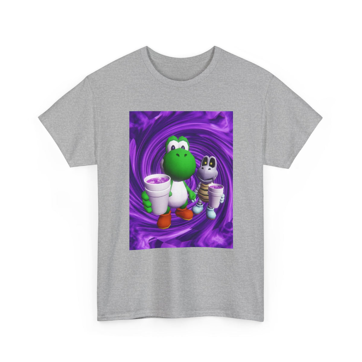 Yoshi And Dry Bones Sipping Purple Tee