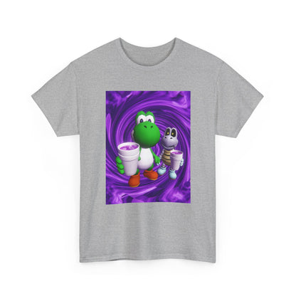 Yoshi And Dry Bones Sipping Purple Tee