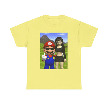 Edgy Mario & Malon Flipping Off Tee