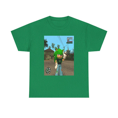 Chill Green Hedgehog Smoking Blunt Tee
