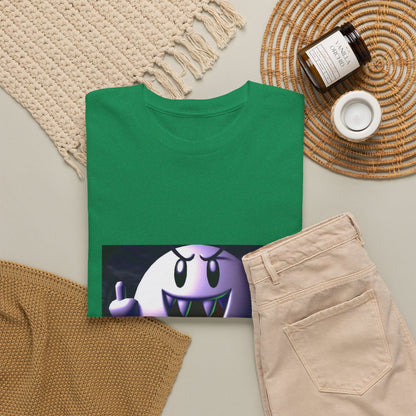 Edgy Ghost Flipping The Bird Tee