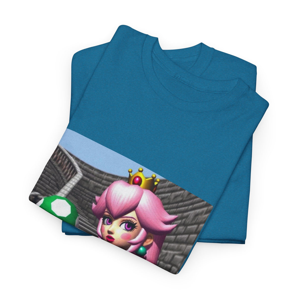Goth Peach Holding A Green Mushroom Tee