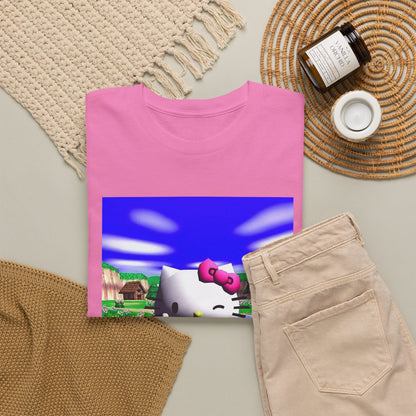Winking Kitty Flipping The Bird Tee