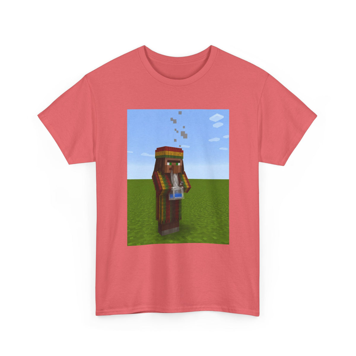 Rasta Minecraft Villager Smoking Tee