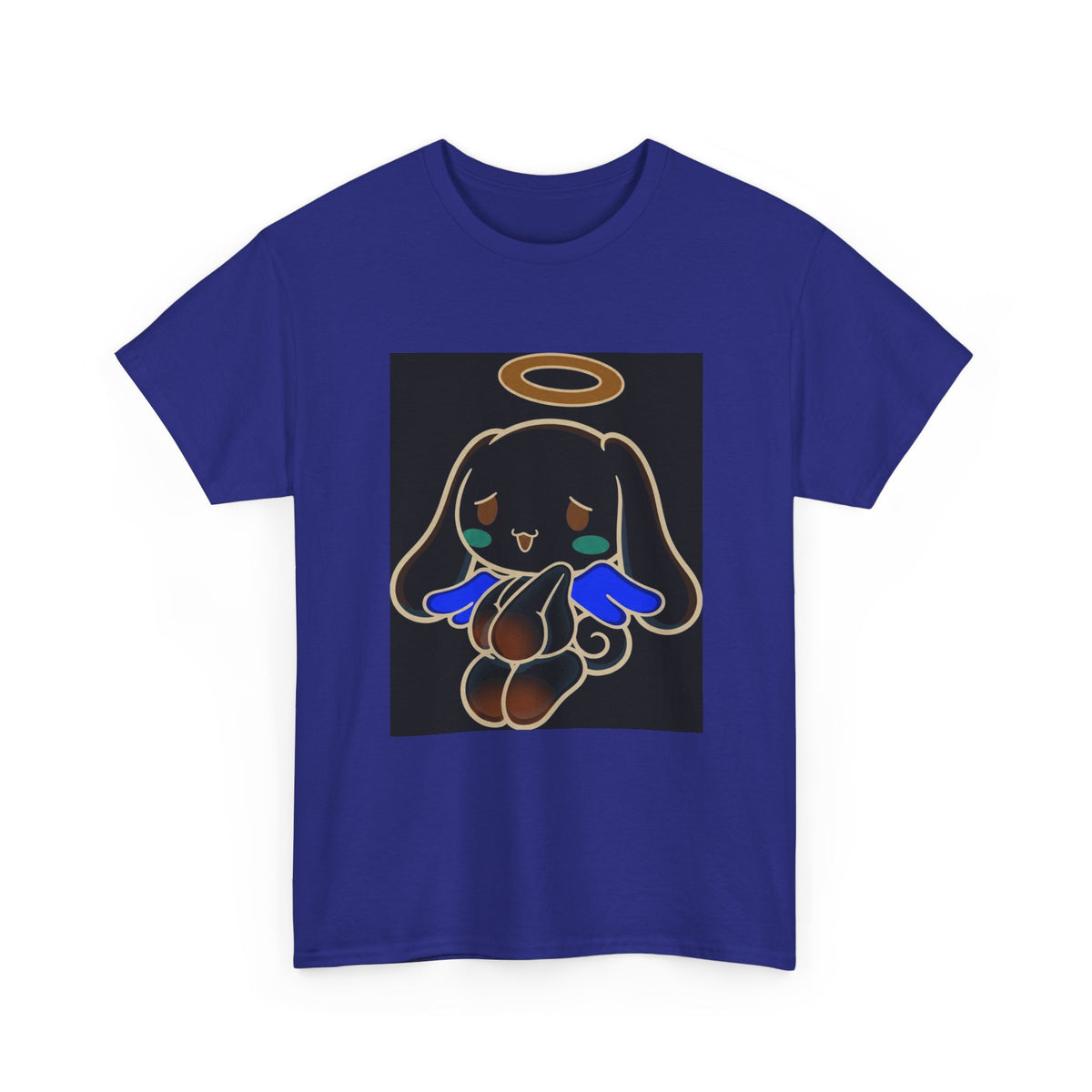 Melancholy Angel Dog Kneeling With Halo Tee