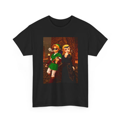 Link and Zelda Chillin' With Cigars Tee