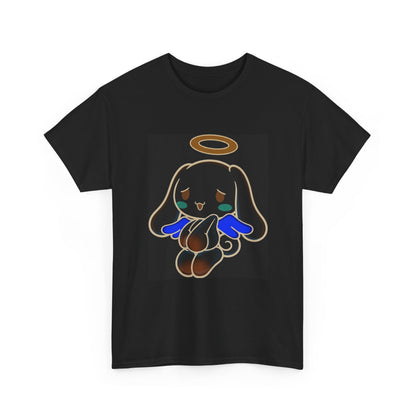 Melancholy Angel Dog Kneeling With Halo Tee