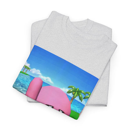 Kirby Giving The Finger Island Scene Tee