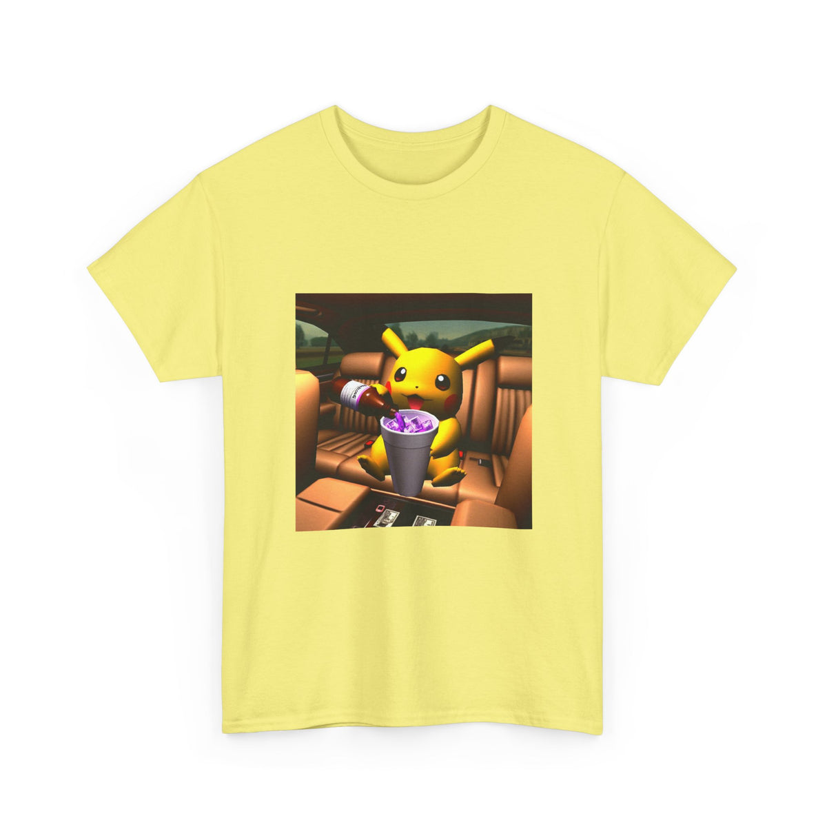 Pikachu Pouring Lean In Car Tee