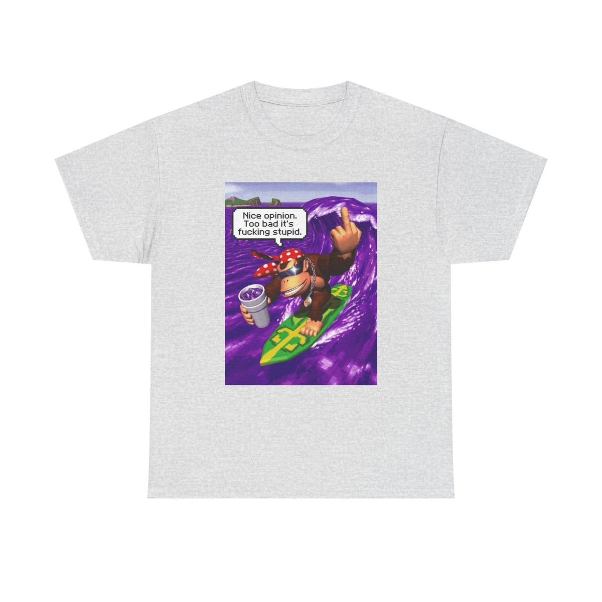 Donkey Kong Surfing Purple Wave Middle Finger