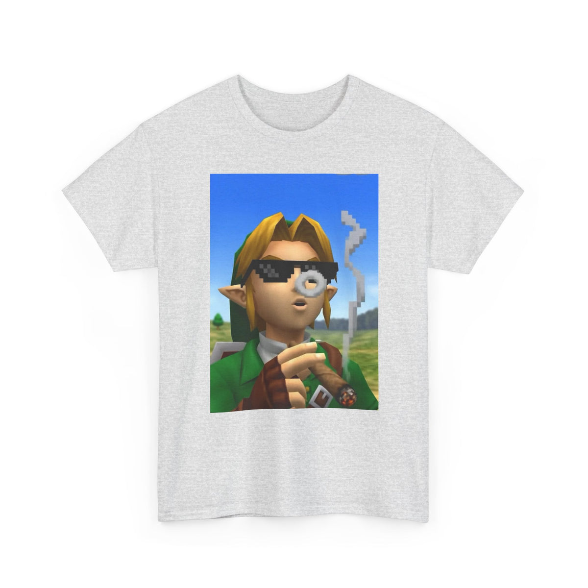 Pixelated Link Smoking With Deal With It Glasses