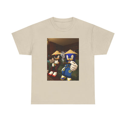 Sonic And Shadow Chilling And Smoking Tee (Design 5)