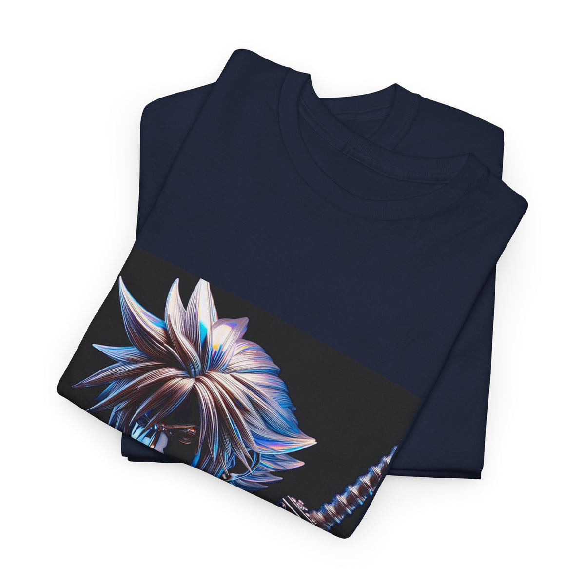 Chrome Warrior With Spiky Hair Tee