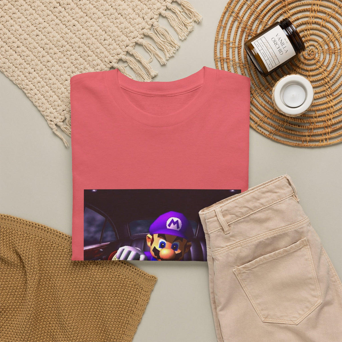 Waluigi Pouring Purple Drank In Limo Tee