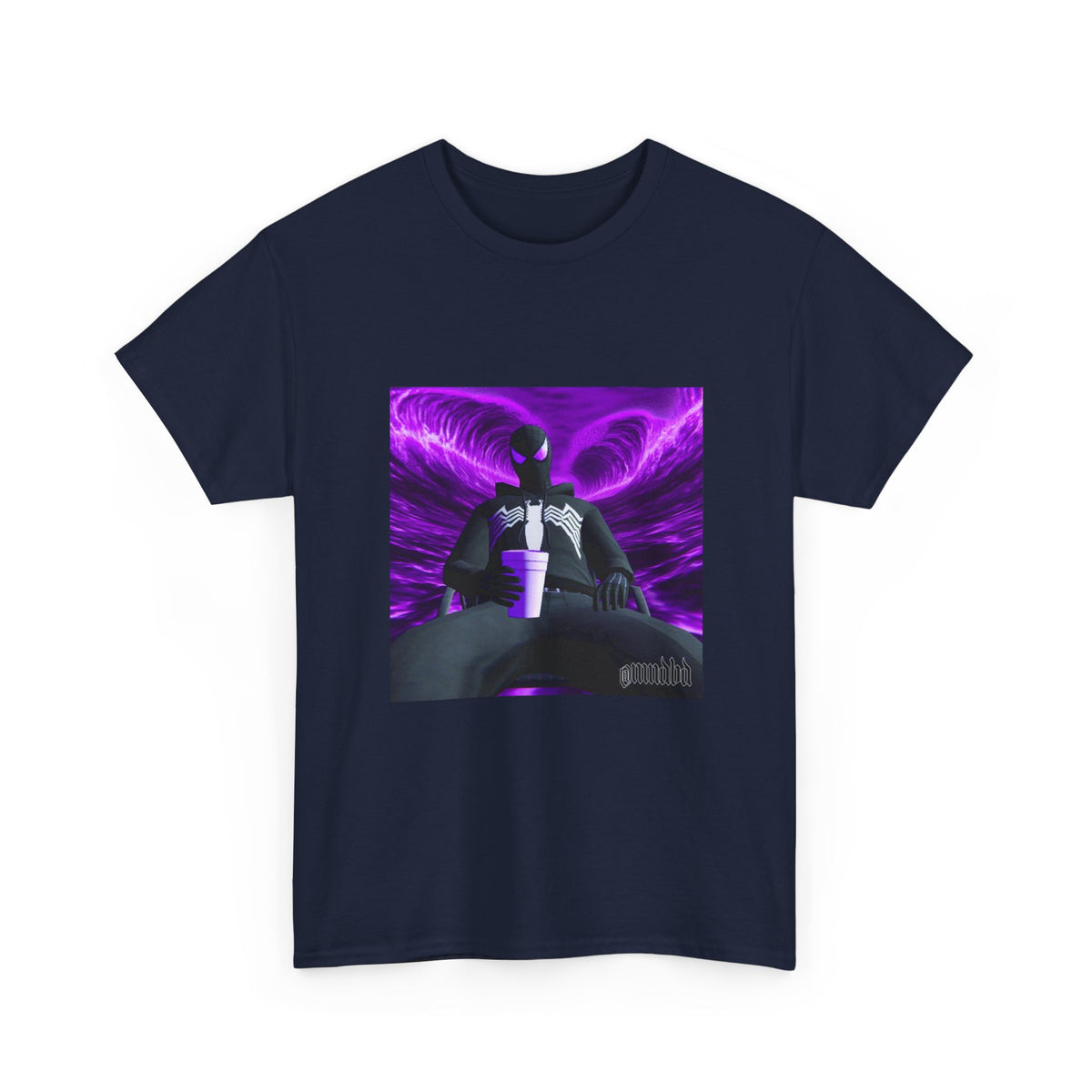 Black Spider-Man Chilling with Lean in Purple Haze