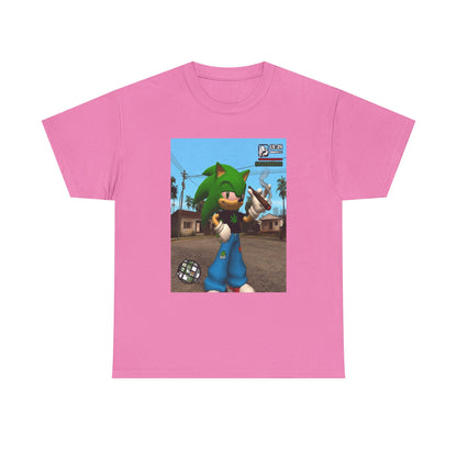 Green Hedgehog Blazin' In San Andreas Tee